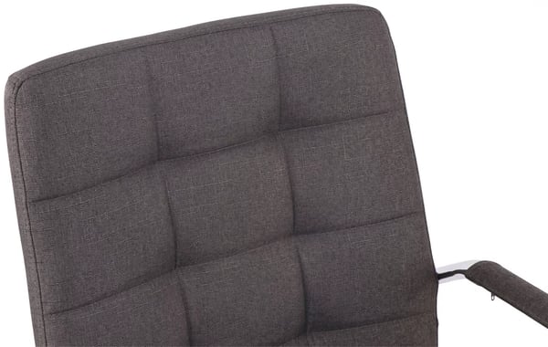 Deli PRO Mørkegrå stofkontorstol med krom-look metalramme