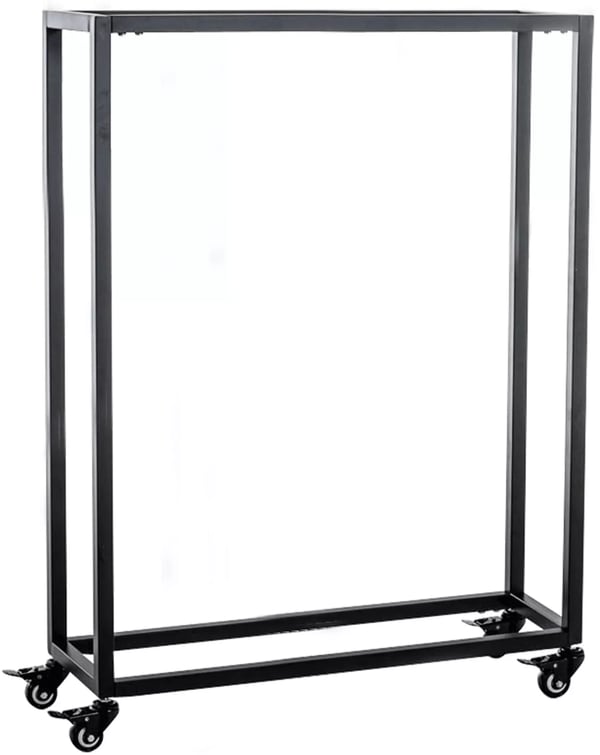 Sort Metal Hetta Brændestativ - 25x60x100 cm