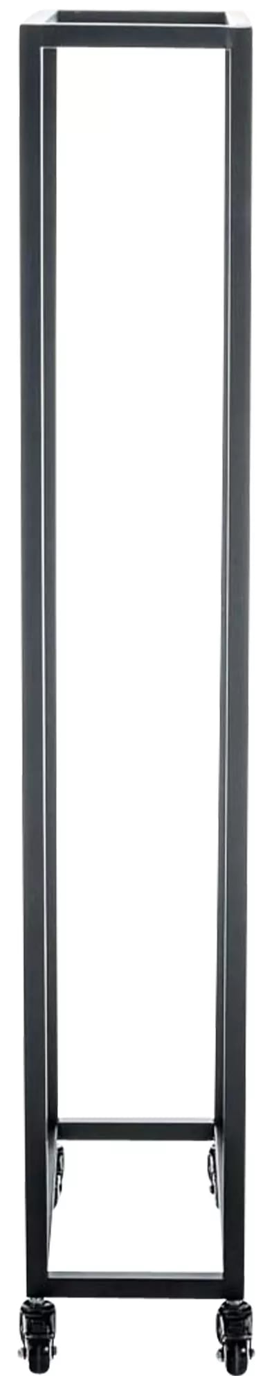 Hetta Polttopuuteline, metallia, musta, 25 x 60 x 150 cm