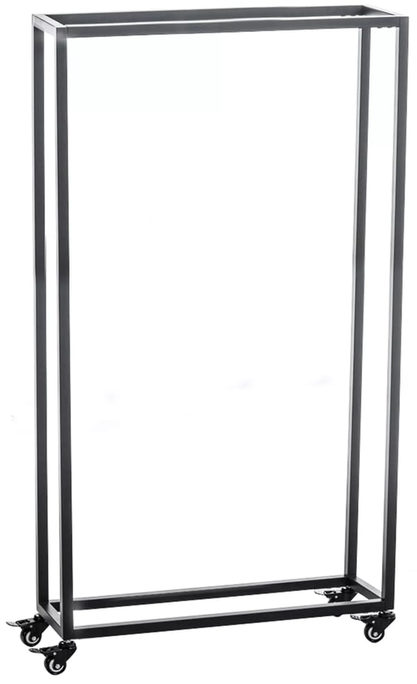 Hetta Polttopuuteline, metallia, musta, 25 x 60 x 150 cm