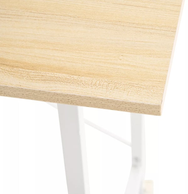 Poe Skrivebord - Ahorn Træ med Metalhylde, 120x44x111 cm