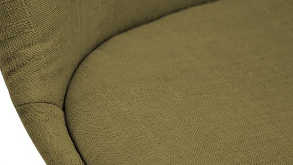 Borneo vierailijatuoli, vihreä kangasverhoilu, pyökkipuusta