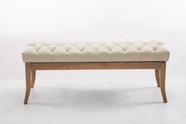 CLP Ramses Bænk, Kunstlæder, Creme, 120 cm