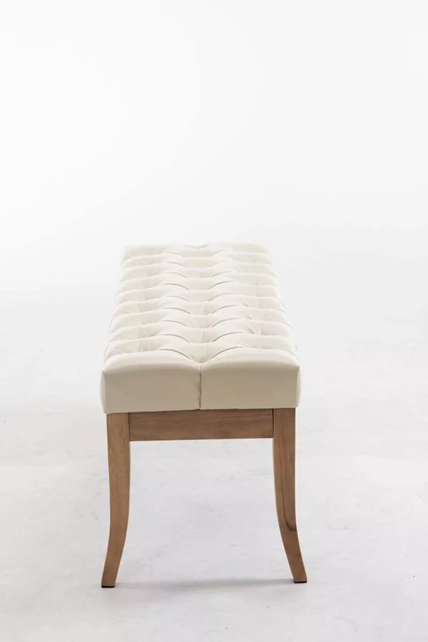 CLP Ramses Bænk, Kunstlæder, Creme, 120 cm