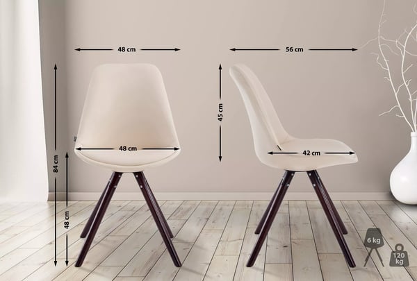 Laval Besøgsstol Cappuccino Rund