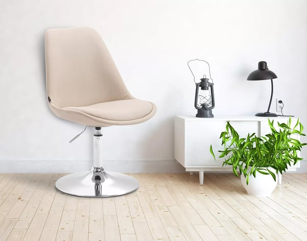 Maverick ruokapöydän tuoli, kerma kankaanpäällinen, metallirunko