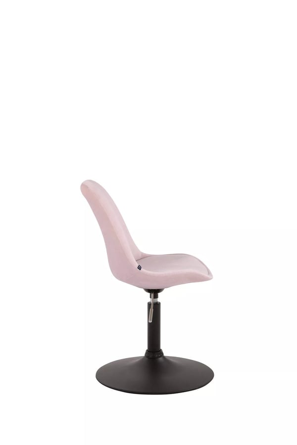 Rosa sammet Maverick matstol - Modern metallram