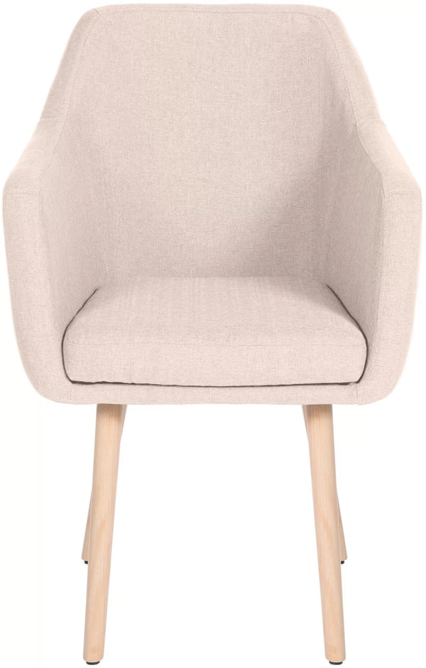 Vierastuoli Utrecht kangas Beige puujaloilla