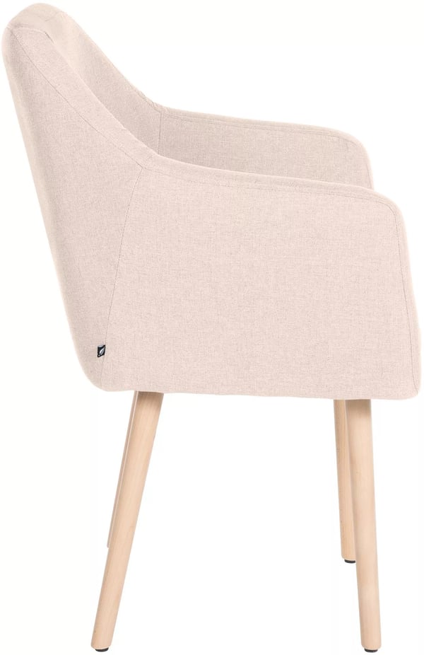 Vierastuoli Utrecht kangas Beige puujaloilla