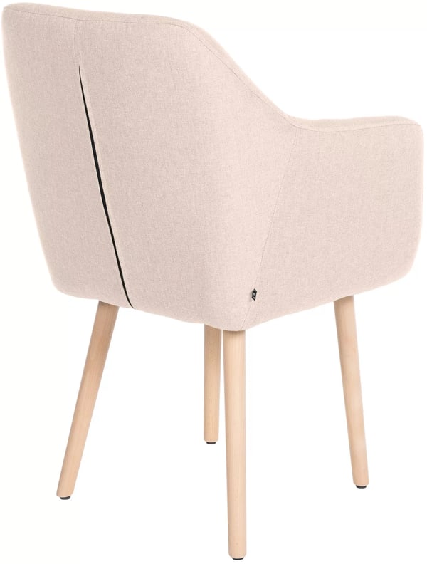 Vierastuoli Utrecht kangas Beige puujaloilla