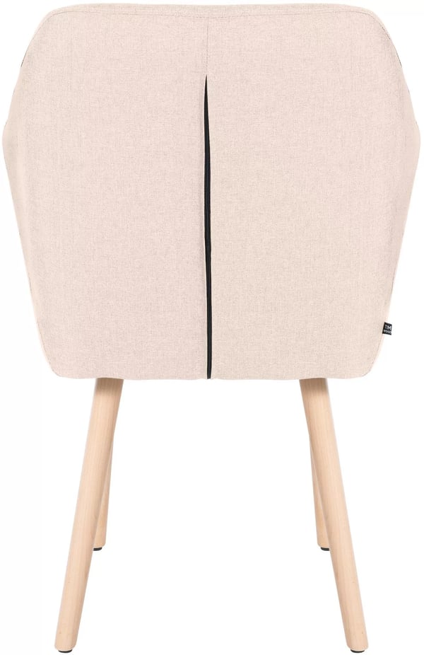 Vierastuoli Utrecht kangas Beige puujaloilla