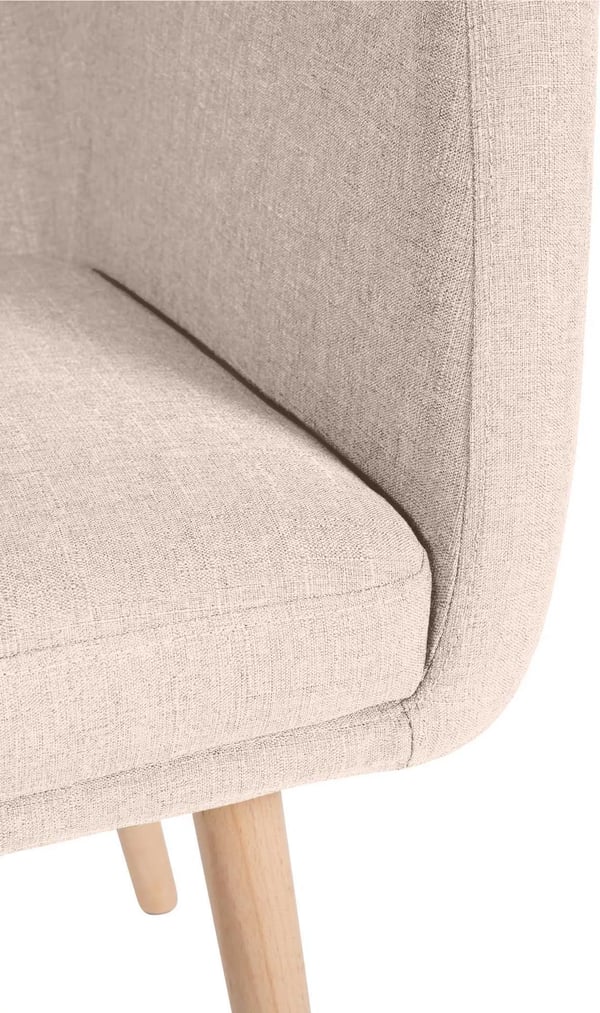 Vierastuoli Utrecht kangas Beige puujaloilla