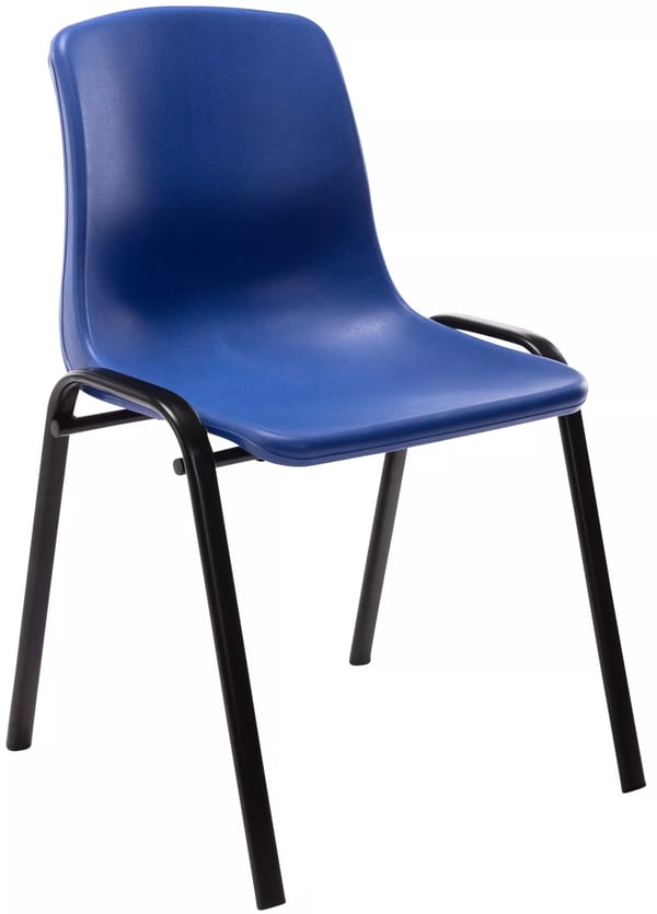 Pinottava Tuoli Nowra Muovi, Sininen, Metallirunko Mattamusta Pinottava Tuoli Nowra Muovi, Sininen, Metallirunko Mattamusta