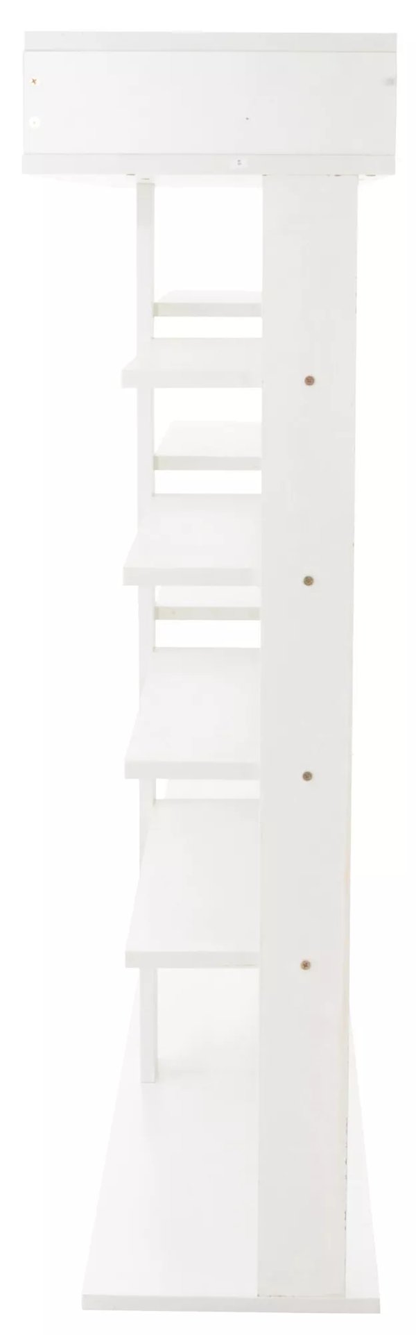 Valkoinen puinen kenkähylly Kristina, 109 cm