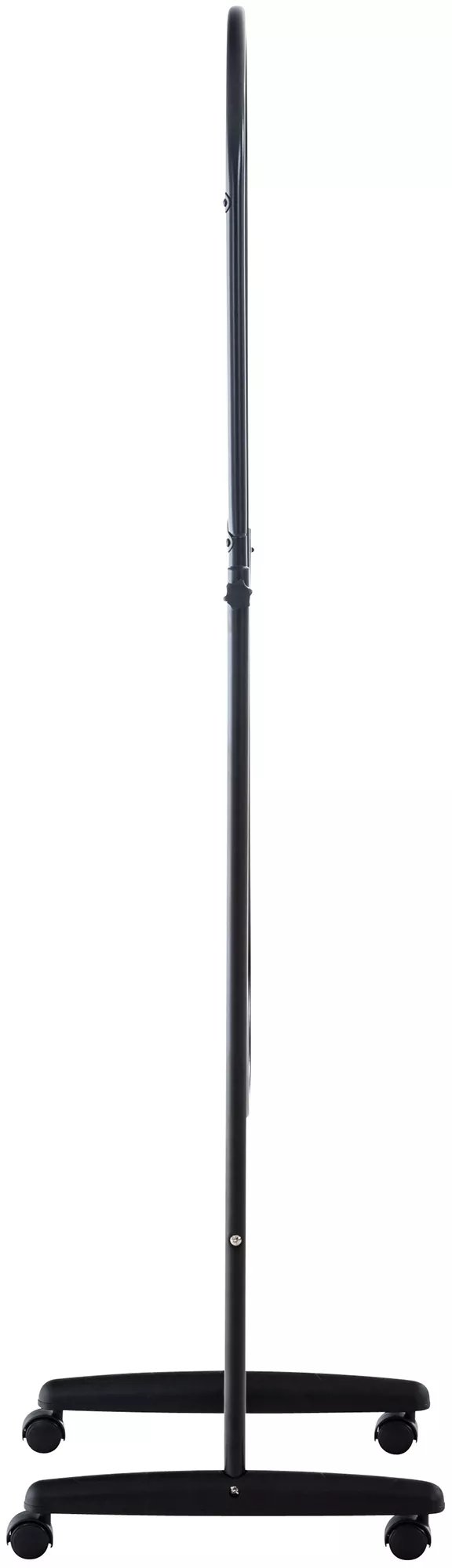 Nane Ovaali Seisova Peili, Musta Metalli 155cm Korkea, Pyörillä