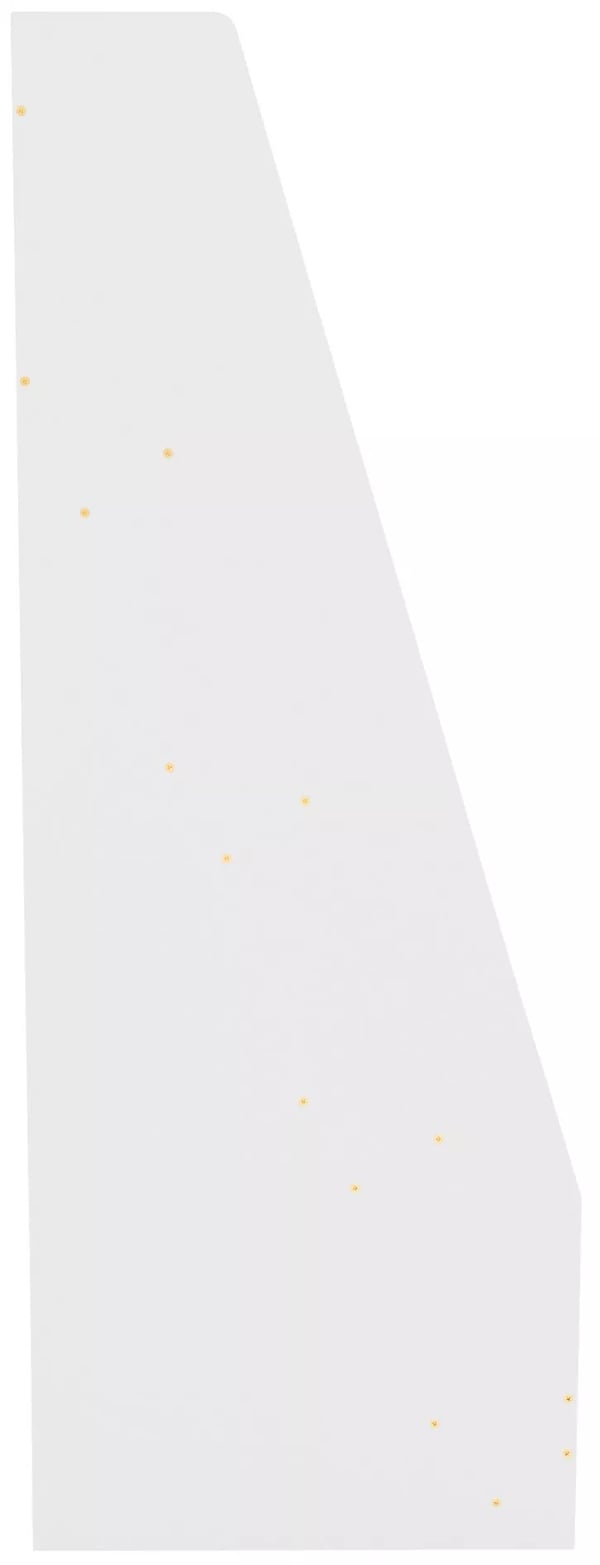 Melfa vit träbokhylla - 80 cm bredd