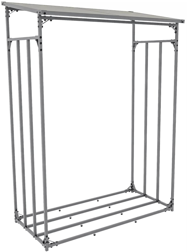 Ruston Metallinen Halkoteline Anthracite L 185x130x70 cm