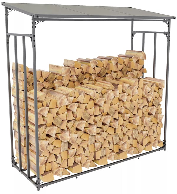 Ruston Antracit Aluminium Brændeskjul XL - Holdbar Udendørs Opbevaring, Pulverlakeret Metalramme, Polycarbonat Tag Ruston Antracit Aluminium Brændeskjul XL - Holdbar Udendørs Opbevaring, Pulverlakeret Metalramme, Polycarbonat Tag