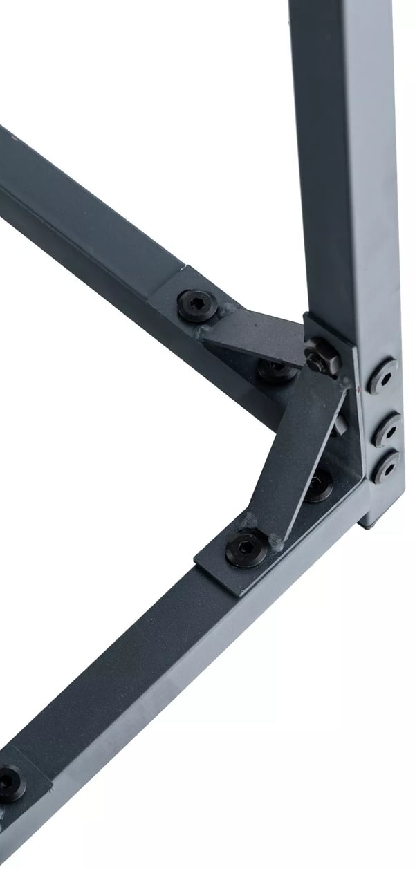 Ruston XL Antracit Aluminium Brændeskur med Overdækning - 165cm B x 165cm D x 165cm H