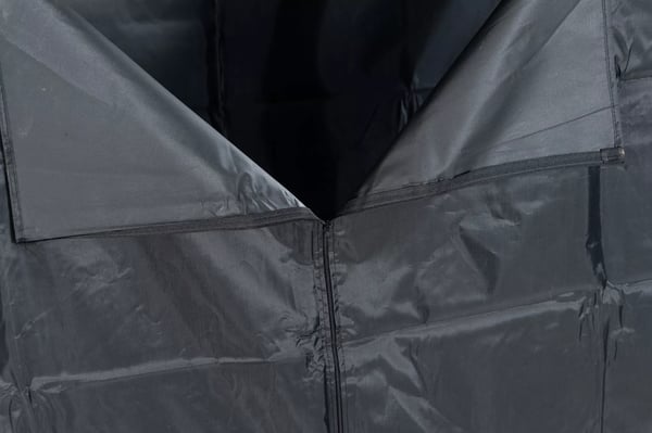 Ruston XL Antracit Aluminium Brændeskur med Overdækning - 165cm B x 165cm D x 165cm H