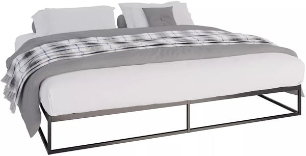 Scala Sort Metal Sengeramme - Robust og Moderne Design, 160 kg Bæreevne, Nem Montering (200x200 cm Madrasstørrelse)