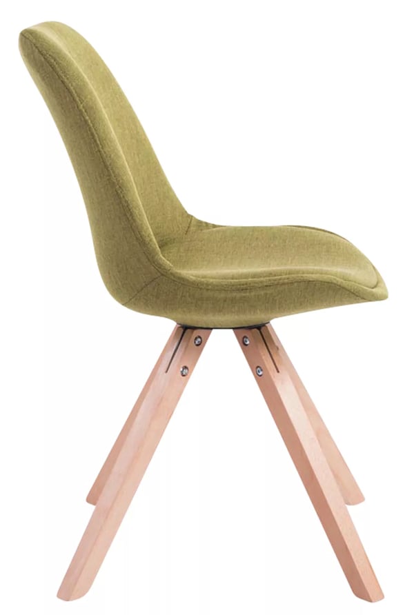 4 kpl Toulouse vierastuolia, kangas, Square Natural Wood