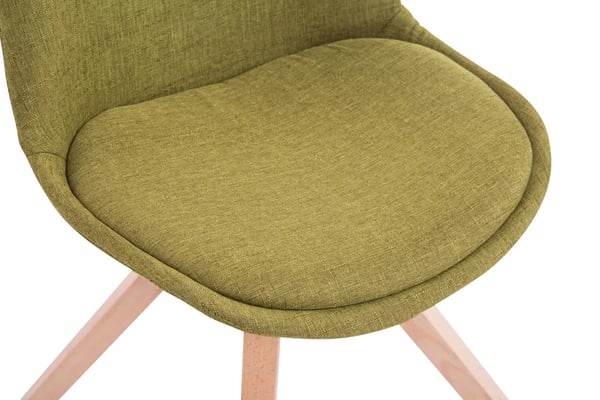 4 kpl Toulouse vierastuolia, kangas, Square Natural Wood