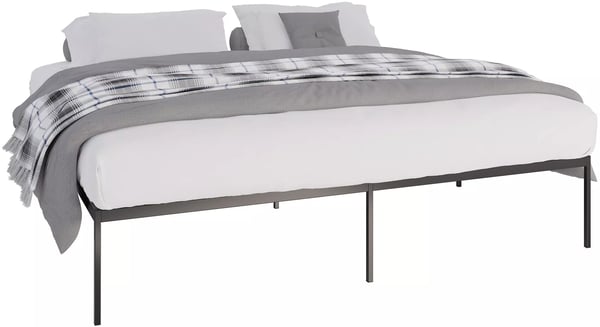 Fargo Svart Metall Sängram - 200x200 cm - Robust & Minimalistisk Design med Förvaring under Sängen