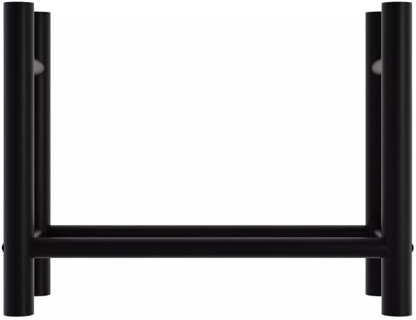 Medya Rund Sort Metal Brændestativ, 30x80x60 cm