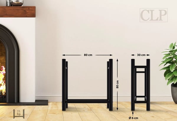 Medya takkapuuteline pyöreä 30x80x80 cm metalli musta