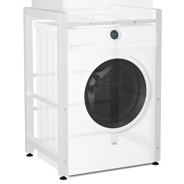 Medina 75 cm vit metall tvättmaskinshylla - 300 kg kapacitet