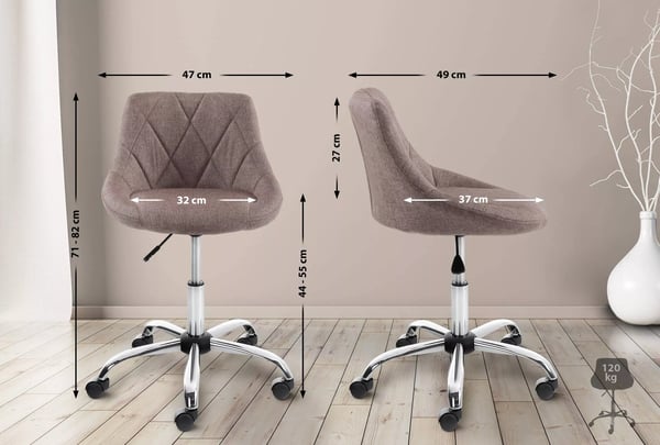 Tyakkärra Lazio keinonahka, taupe, kromi-optiikka