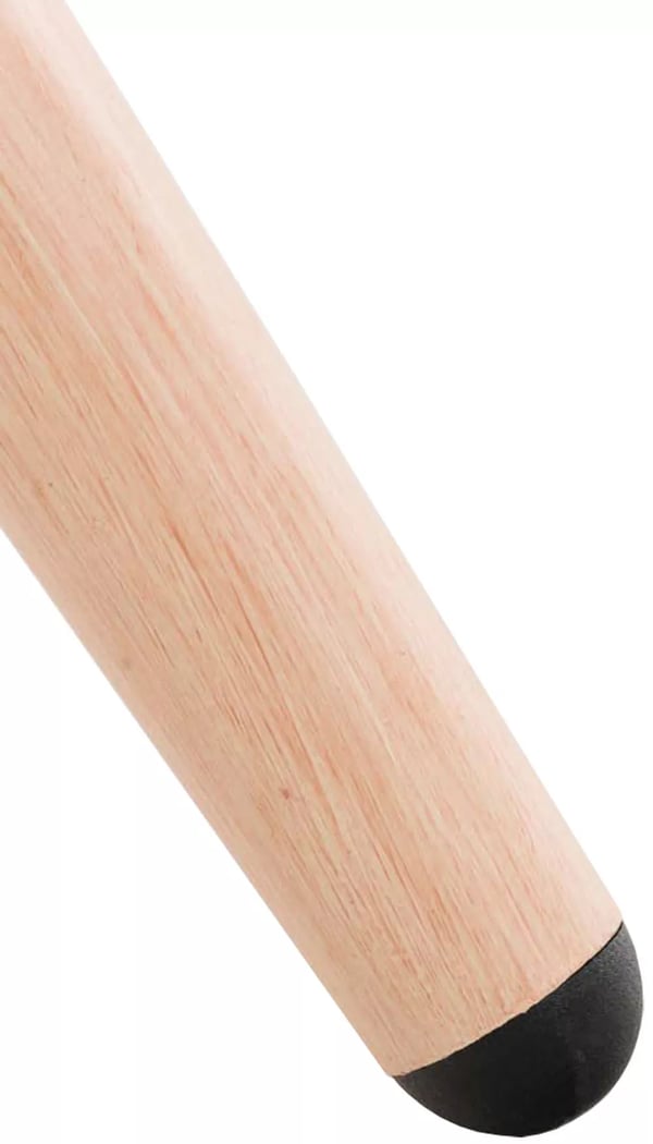 Sæt med 4 rustfri aluminiumsmøbelben med trælook, 26 cm højde, lysebrun metalfinish