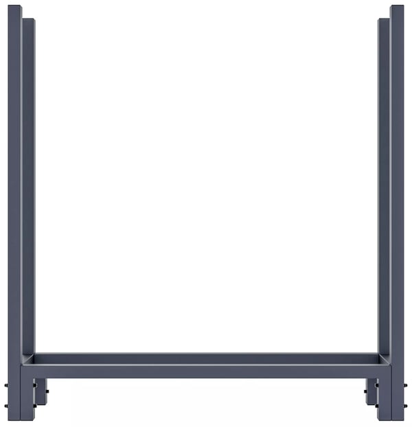 Martin Anthracit Brændestativ med Overdækning - Stålrør, 25x110x115 cm