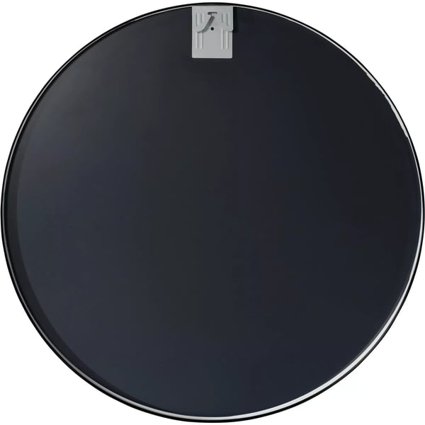 Elsie XL Vægspejl, 80 cm Diameter, Rundt, Sort Metalramme med Aluminiumsstativ Materiale