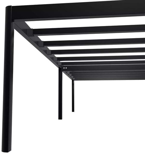 Tumma metallisänky Hamlin, musta, 140x200 cm