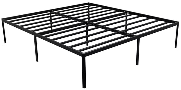 Hamlin sort metalsengestel med opbevaring under sengen, 180x200cm