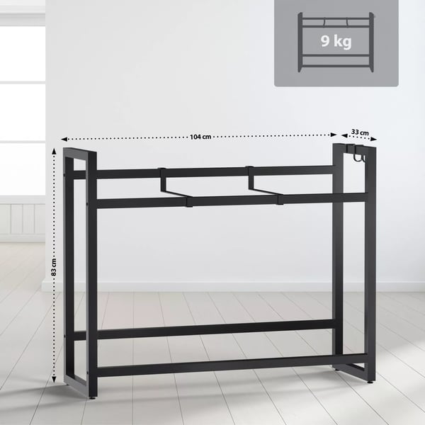 Powell Metal Drikkekassestativ til 6 Kasser - Mat Sort
