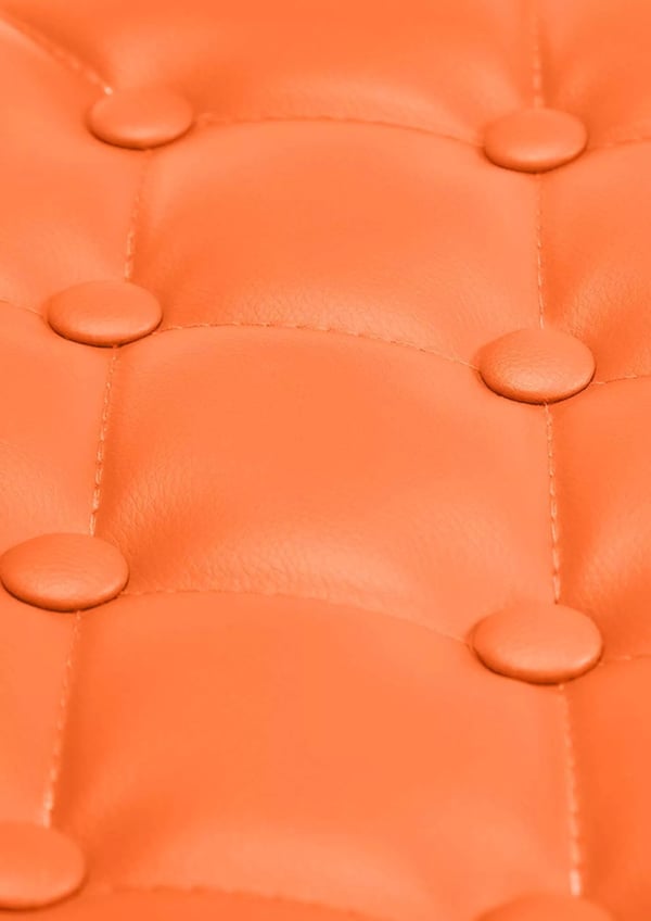 Dublin Orange Faux Läder Loungestol med Kromfärgad Metallram
