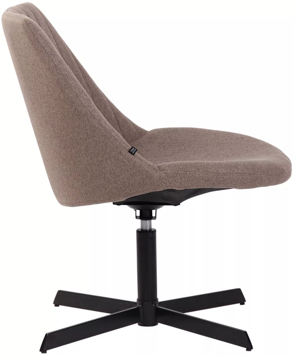 Granby Lounger Stof Taupe med Mat Sort Metalramme