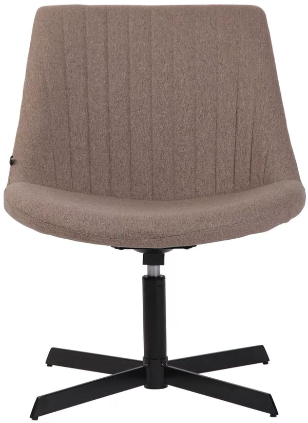 Granby Lounger Stof Taupe med Mat Sort Metalramme