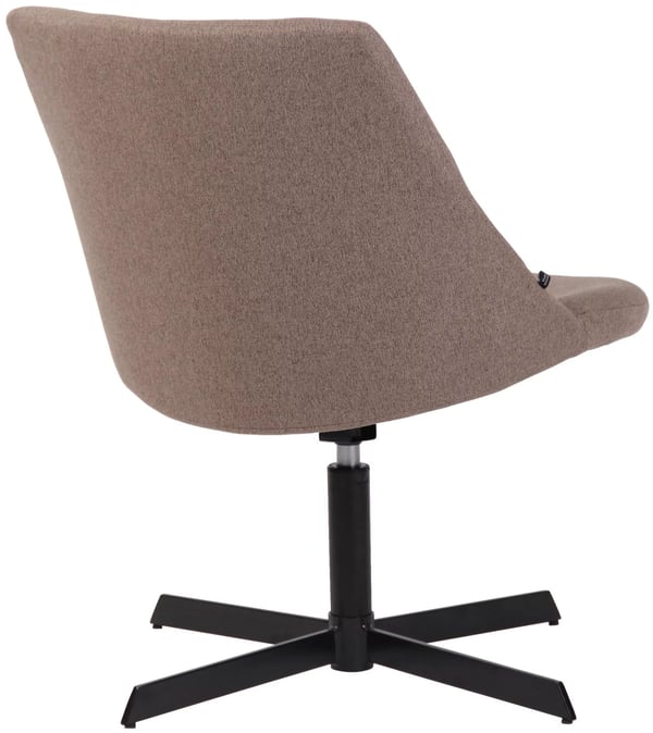 Granby Lounger Stof Taupe med Mat Sort Metalramme