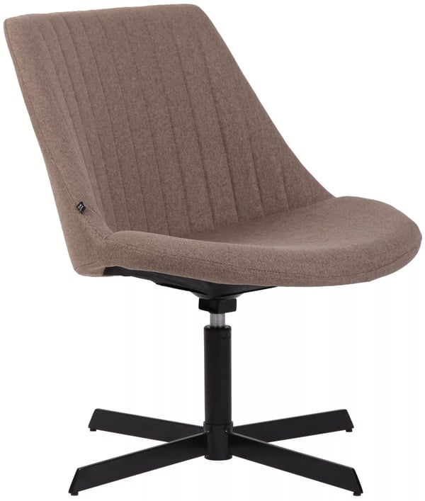 Granby Lounger Stof Taupe med Mat Sort Metalramme