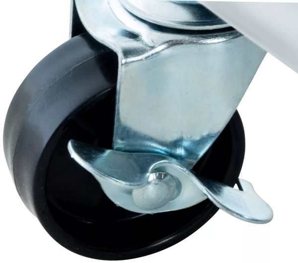 Mailo 3-lags metaltrolley med hjul, hvid