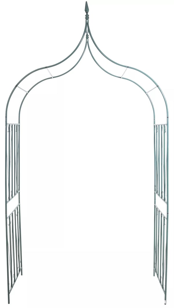 60 cm metallinen ruusukaari, vihreä