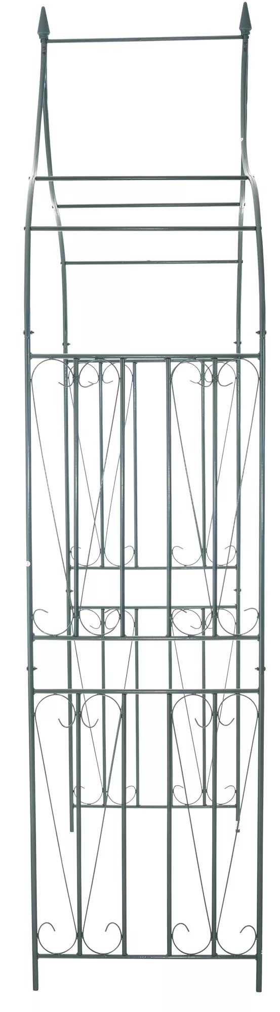 60 cm metallinen ruusukaari, vihreä
