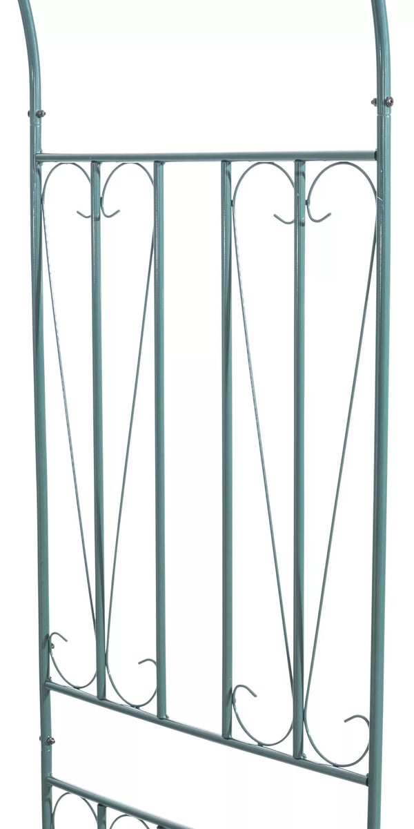 60 cm metallinen ruusukaari, vihreä