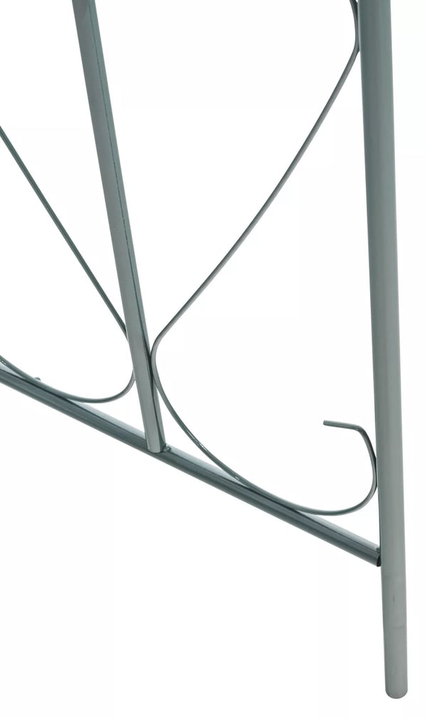 Jauhemaalattu metallinen ruusukaari, vihreä, 275 cm korkea