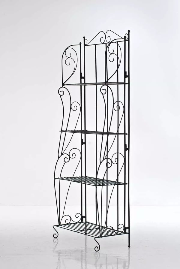 logametalinen lattiahylly Lea, musta, pulverimaalattu, 160x60x30 cm