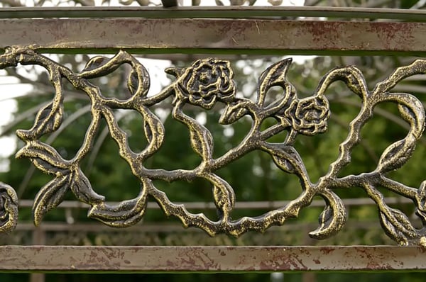 Luksuriøs Rund Romantisk Pavillon 350cm Bronze Metal Havekonstruktion